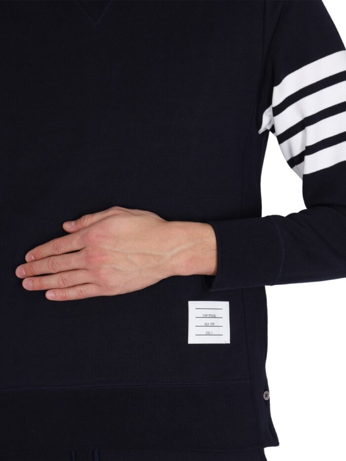 THOM BROWNE 4-BAR COTTON SWEATSHIRT