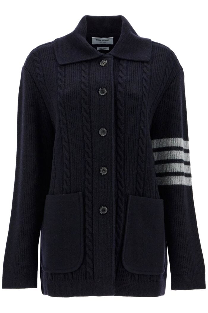 THOM BROWNE '4-bar Heavy Knit Cardigan