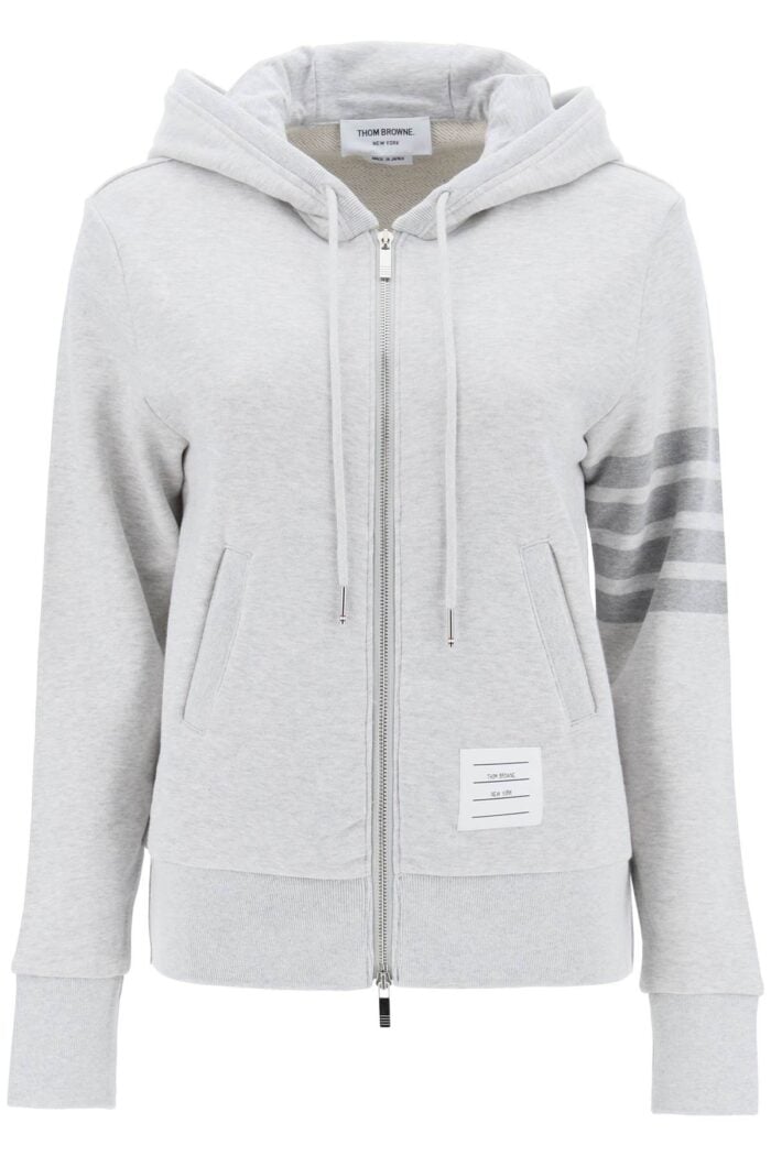 THOM BROWNE 4-bar Hoodie With Zipper And