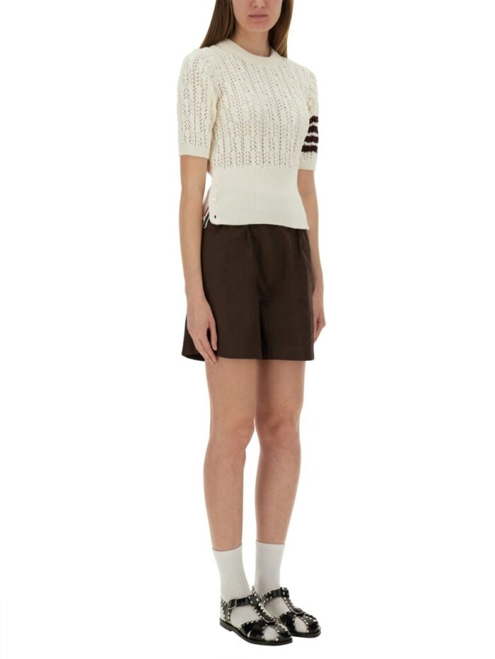 THOM BROWNE 4-BAR KNIT T-SHIRT