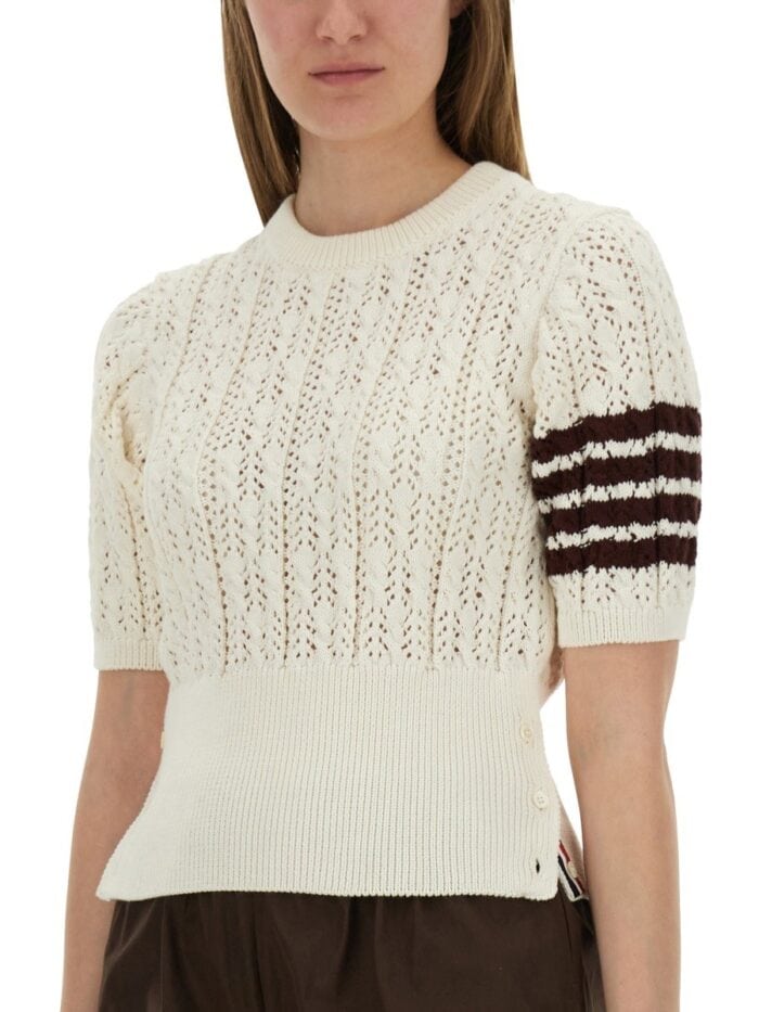 THOM BROWNE 4-BAR KNIT T-SHIRT