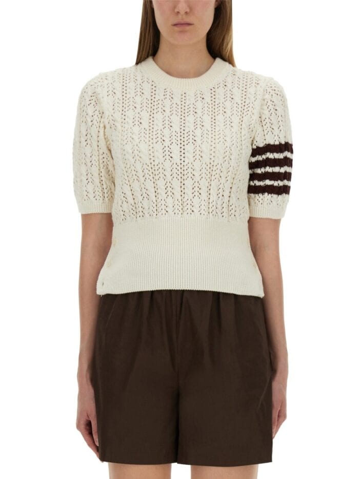 THOM BROWNE 4-BAR KNIT T-SHIRT