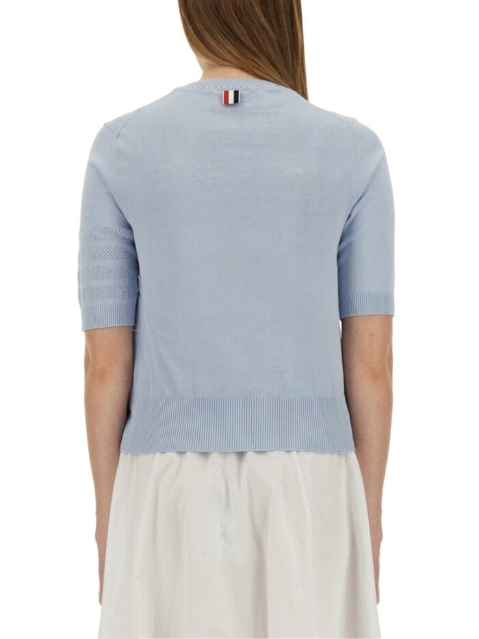 THOM BROWNE "4-BAR" KNITTED T-SHIRT