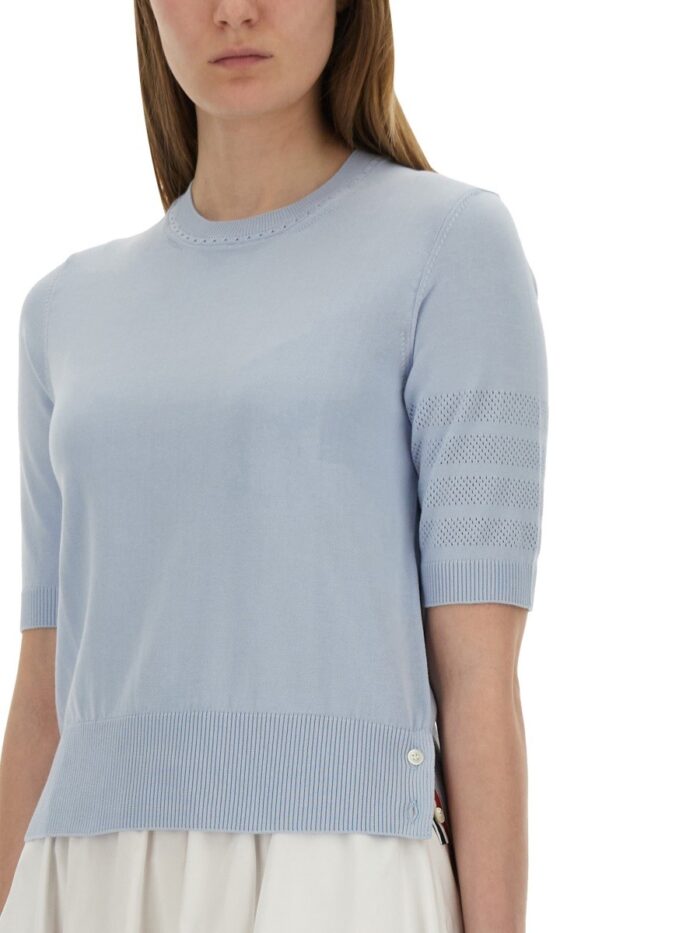 THOM BROWNE "4-BAR" KNITTED T-SHIRT