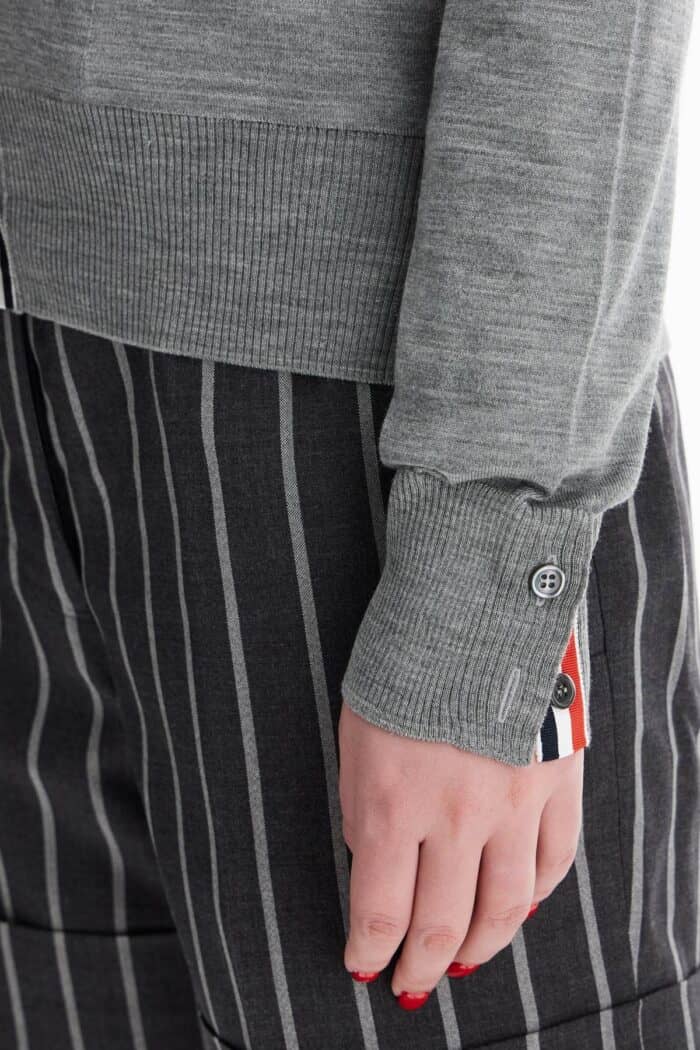 THOM BROWNE 4-bar Merino Wool Cardigan