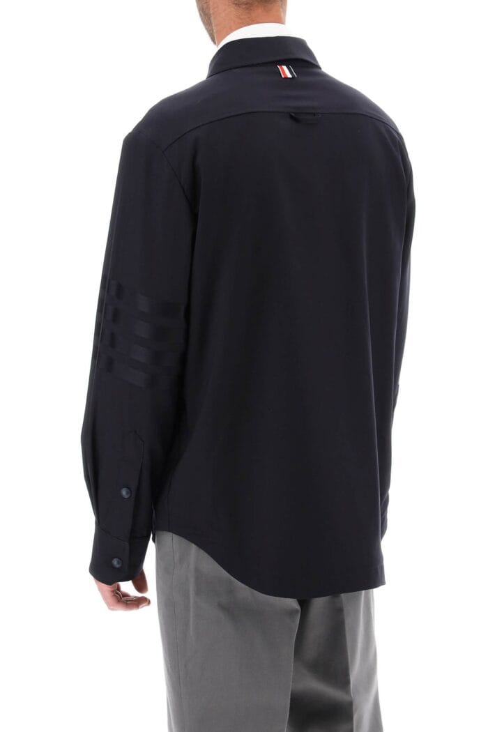 Thom Browne 4-bar Shirt In Light Wool