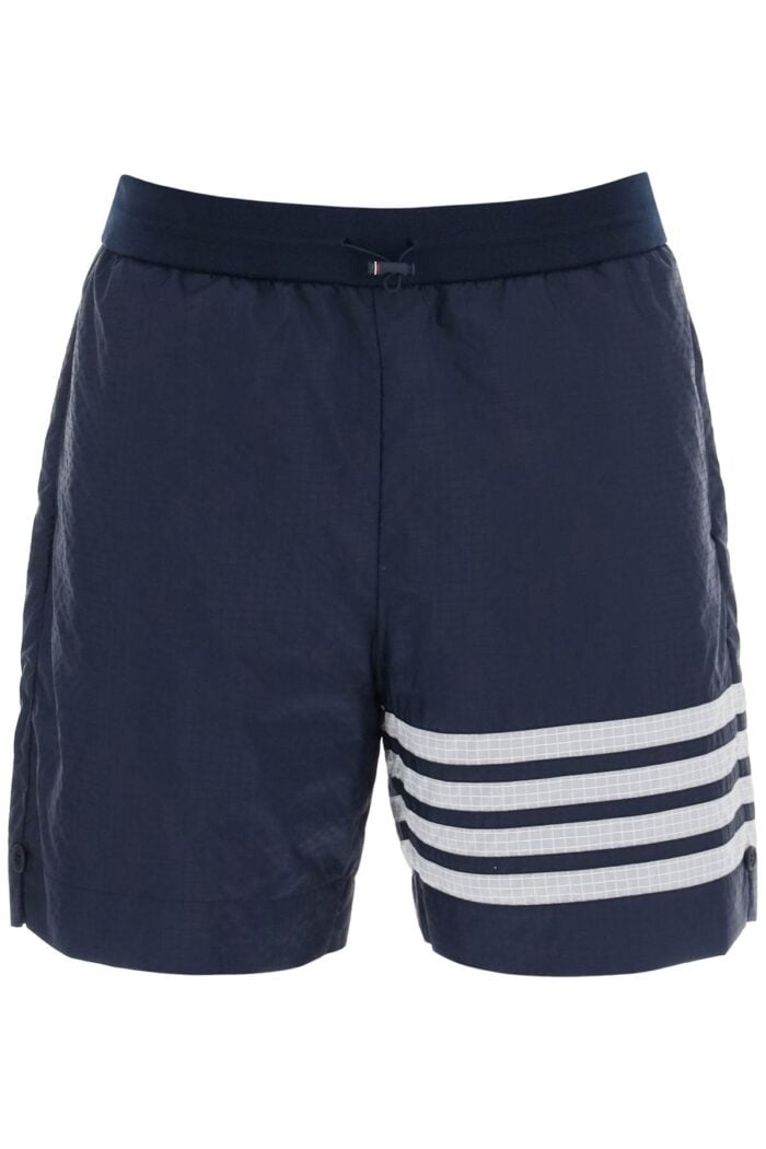 THOM BROWNE 4-bar Shorts In Ultra-light Ripstop