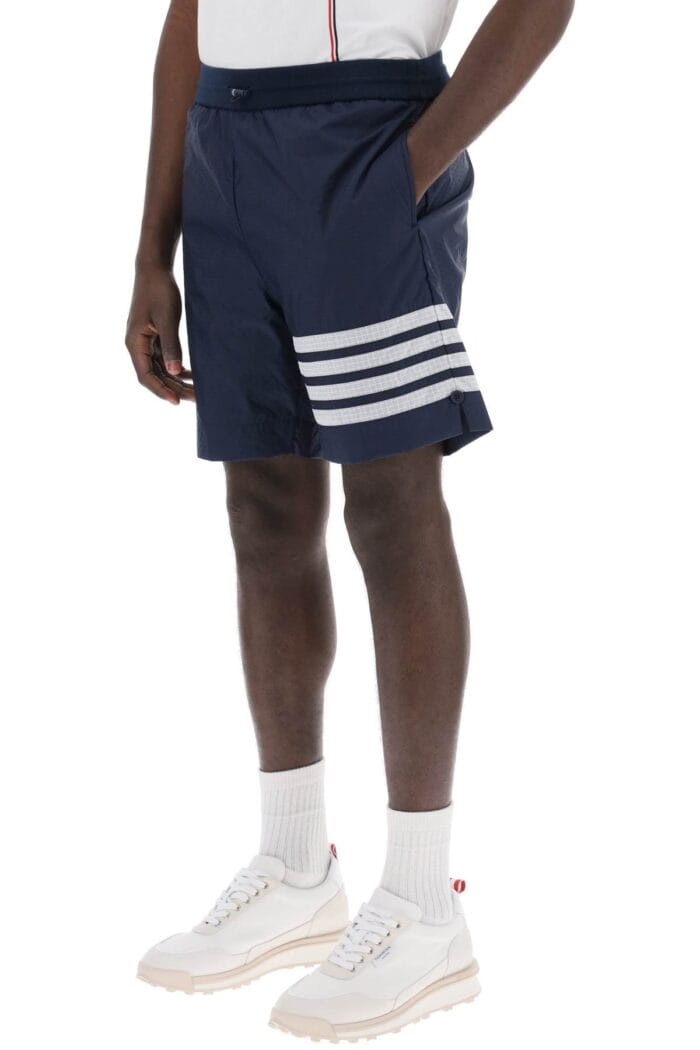 THOM BROWNE 4-bar Shorts In Ultra-light Ripstop