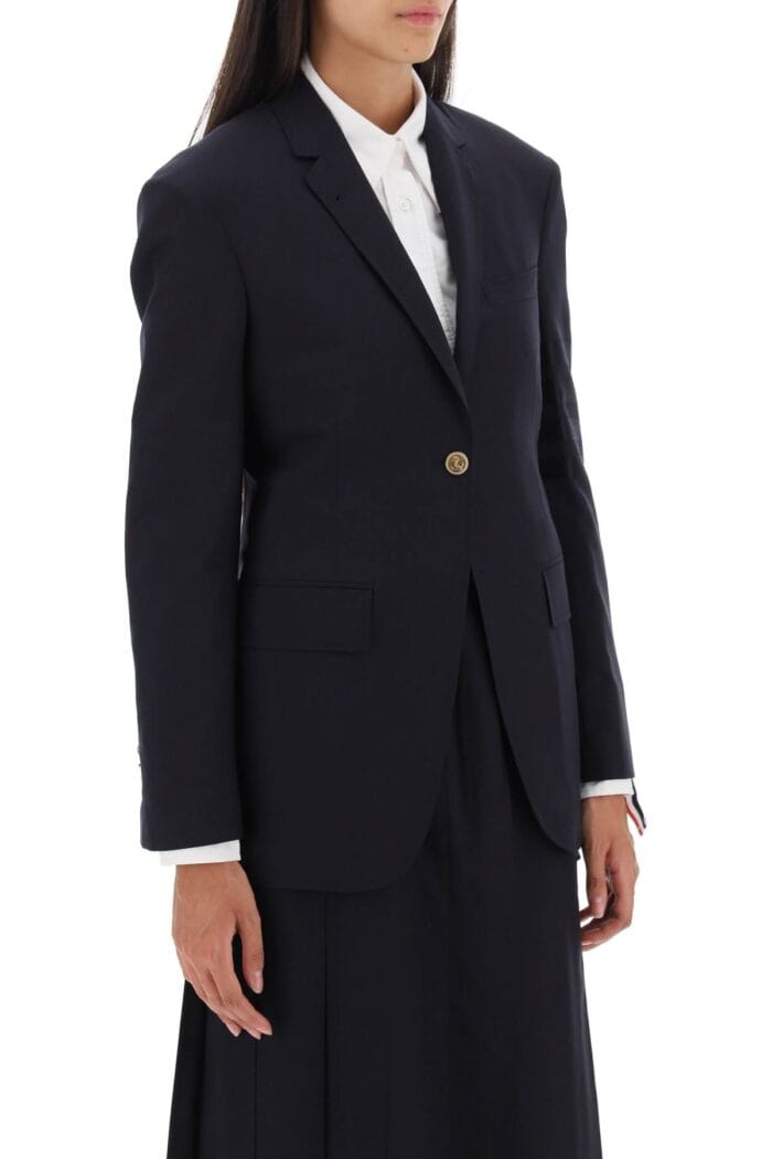 Thom Browne 4-bar Single-breasted Blazer In Light Wool