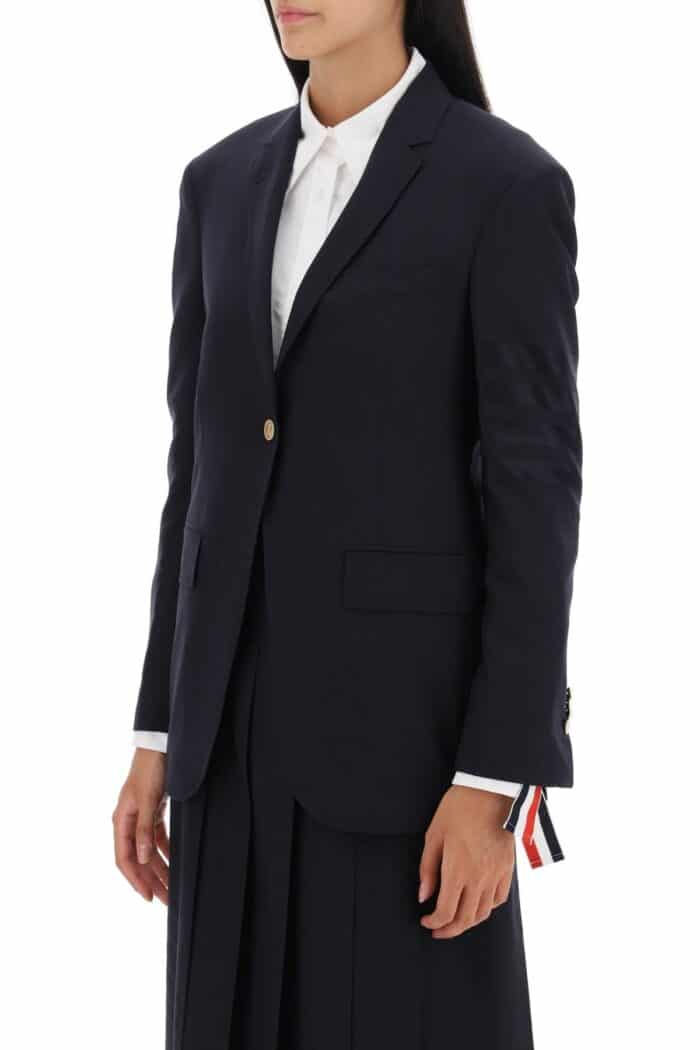 Thom Browne 4-bar Single-breasted Blazer In Light Wool