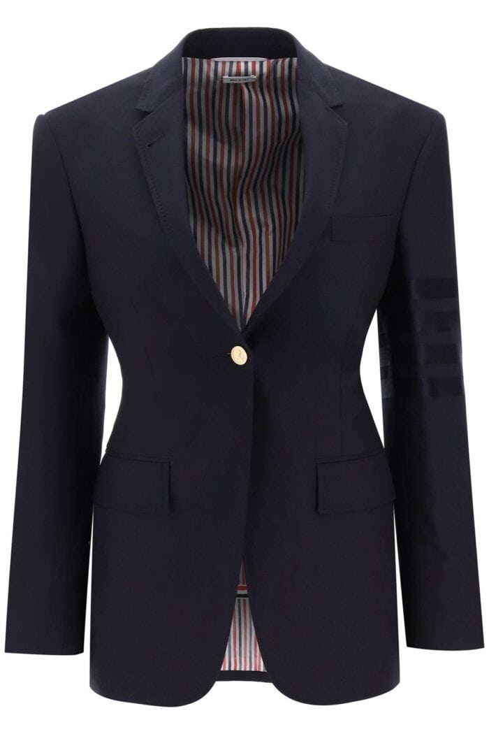 Thom Browne 4-bar Single-breasted Blazer In Light Wool