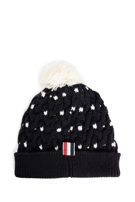 THOM BROWNE 4 Bar Stripes Cable Hat