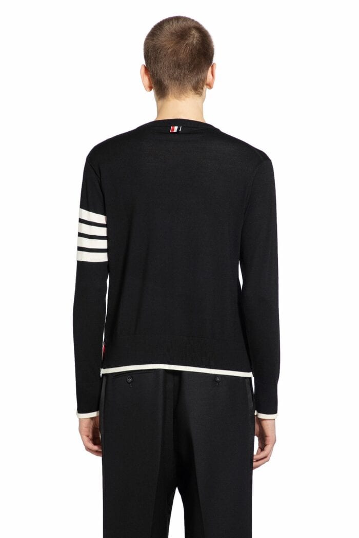 THOM BROWNE 4-bar Stripes Fine Merino Wool Sweater