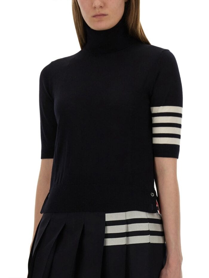 THOM BROWNE "4-BAR TURTLENECK" JERSEY