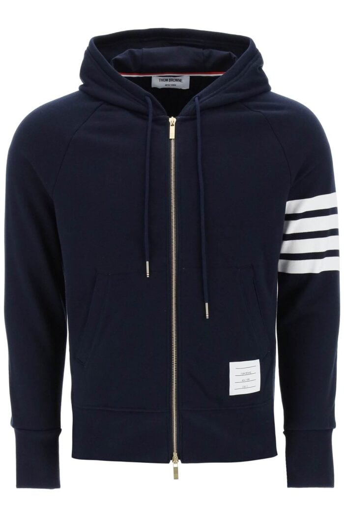 THOM BROWNE 4-bar Zip-up Hoodie