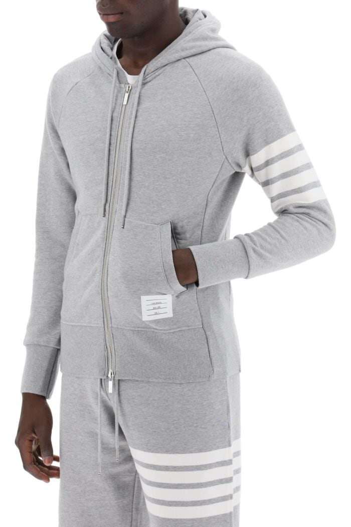 THOM BROWNE 4-bar Zip-up Hoodie