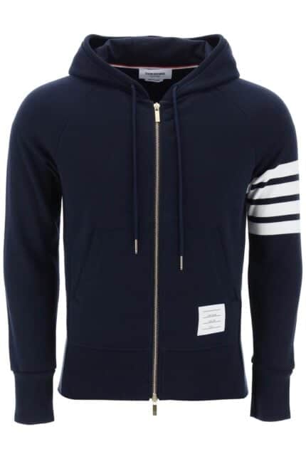 THOM BROWNE 4-bar Zip-up Hoodie