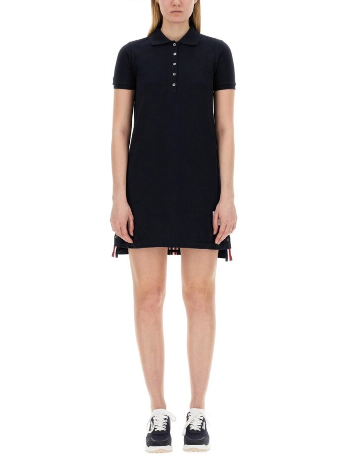 THOM BROWNE ABITO POLO IN PIQUÉ DI COTONE