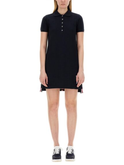 THOM BROWNE ABITO POLO IN PIQUÉ DI COTONE