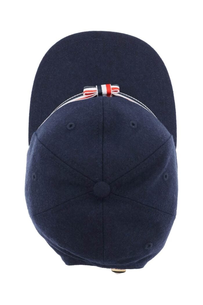 Thom Browne Baseball Cap In Wool Flannel