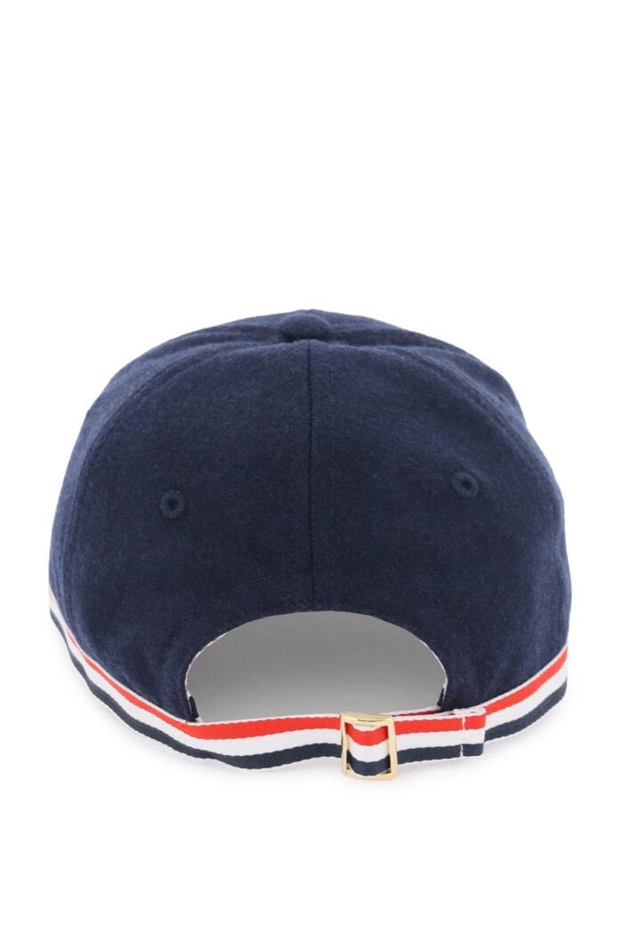 Thom Browne Baseball Cap In Wool Flannel