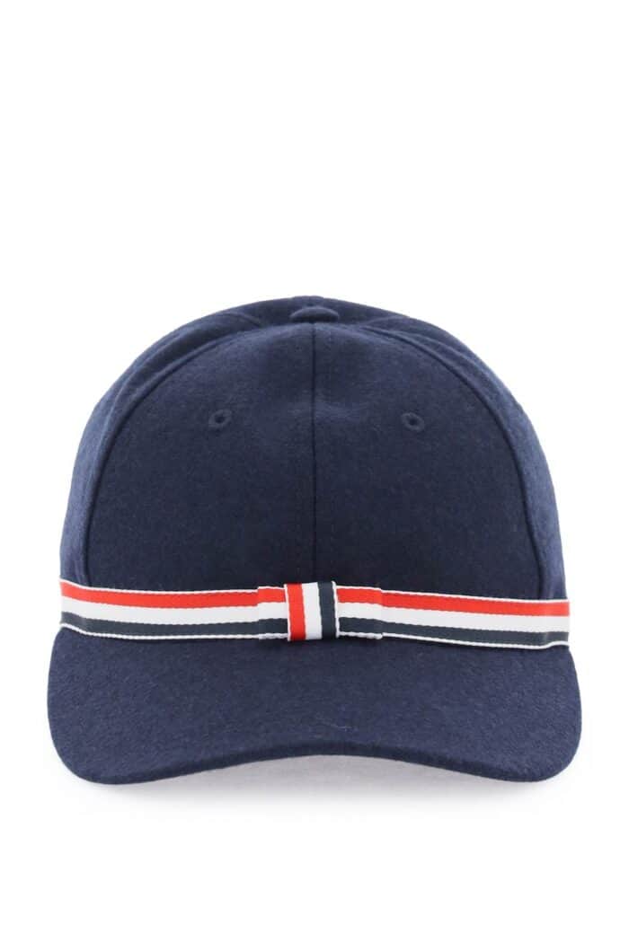 Thom Browne Baseball Cap In Wool Flannel