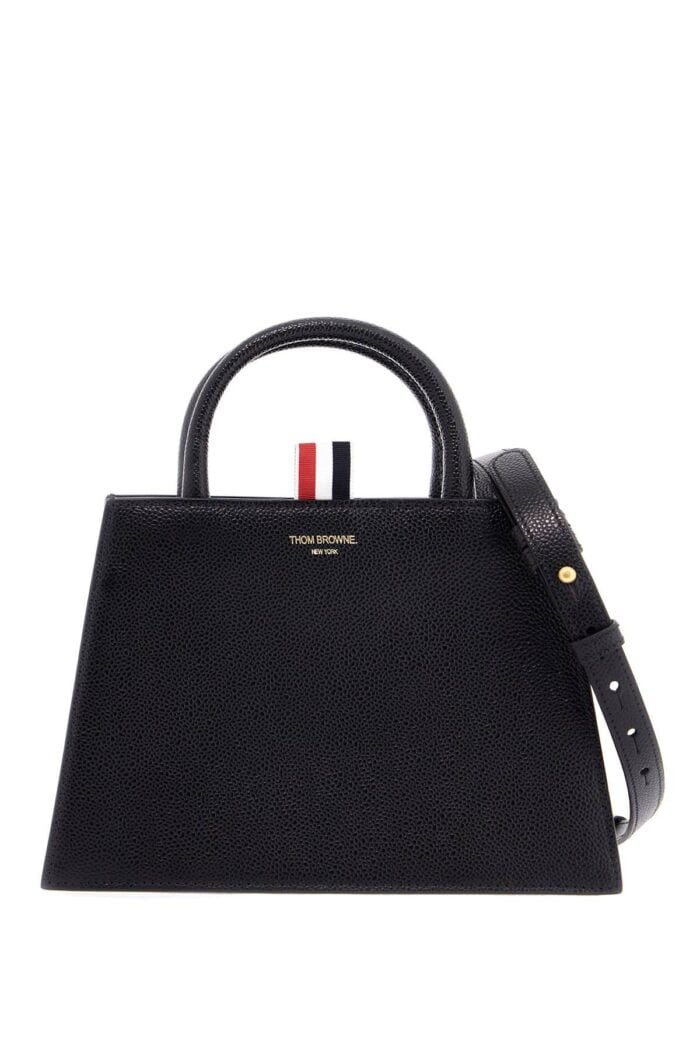 THOM BROWNE Borsa A Mano Mini In Pelle Martellata