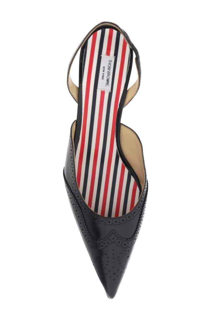 THOM BROWNE Brogue Slingback Pumps