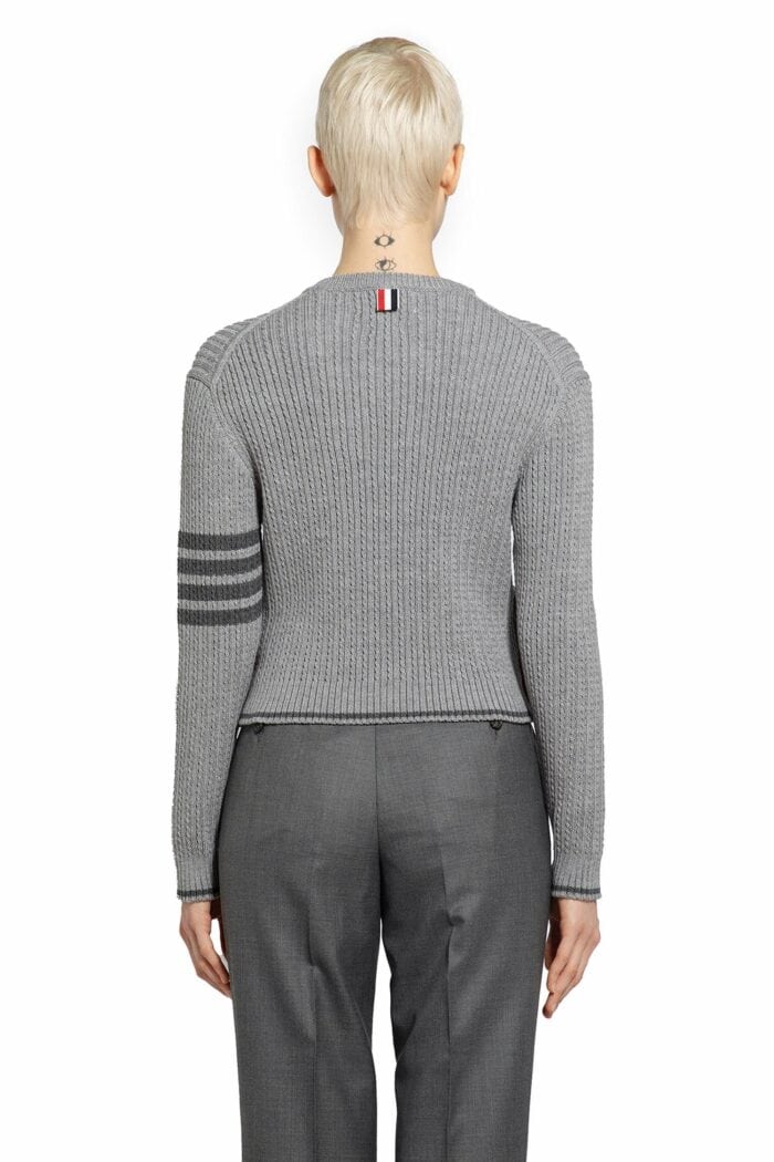 THOM BROWNE Cable Knit Merino Wool Sweater