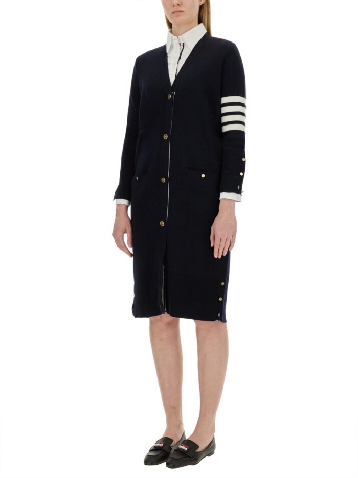 THOM BROWNE CARDIGAN LUNGO 4BAR