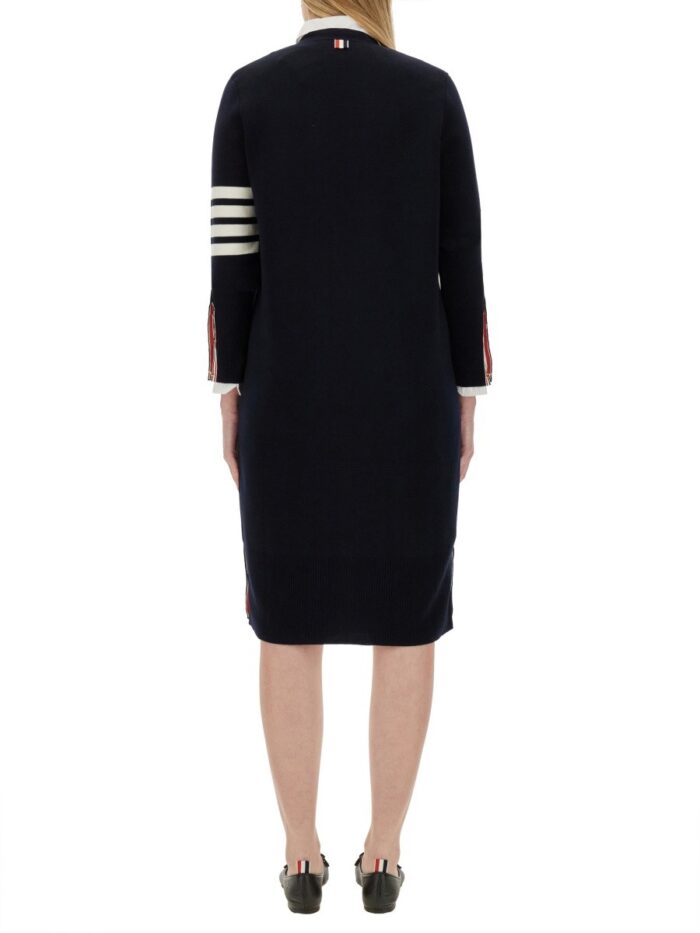 THOM BROWNE CARDIGAN LUNGO 4BAR
