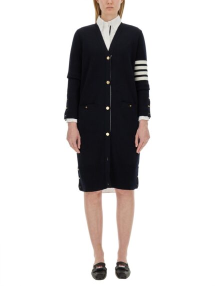 THOM BROWNE CARDIGAN LUNGO 4BAR