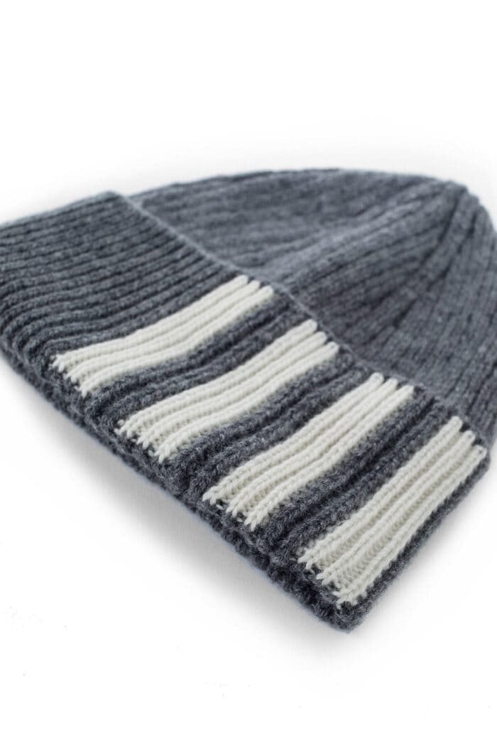 THOM BROWNE Cashmere Rib 4-bar Hat