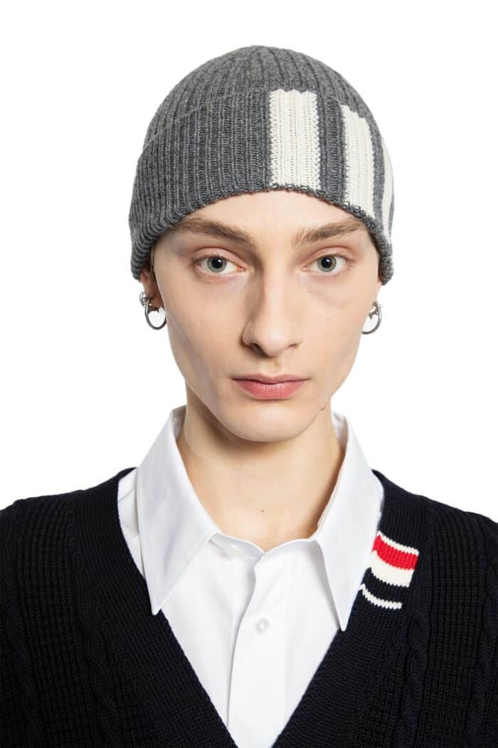 THOM BROWNE Cashmere Rib 4-bar Hat