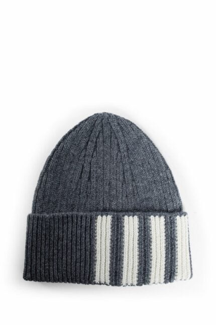 THOM BROWNE Cashmere Rib 4-bar Hat