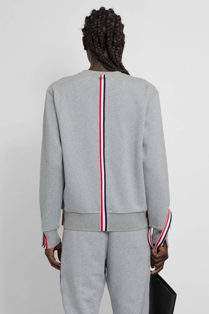 THOM BROWNE Centerback Striped Loopback Sweat-shirt