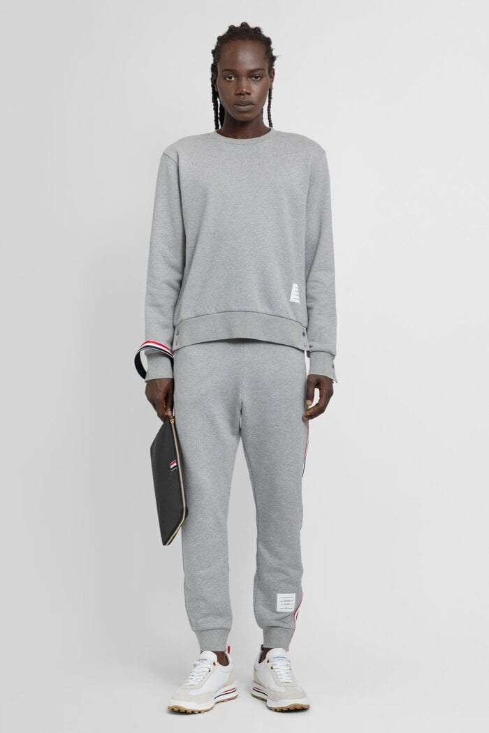 THOM BROWNE Centerback Striped Loopback Sweat-shirt