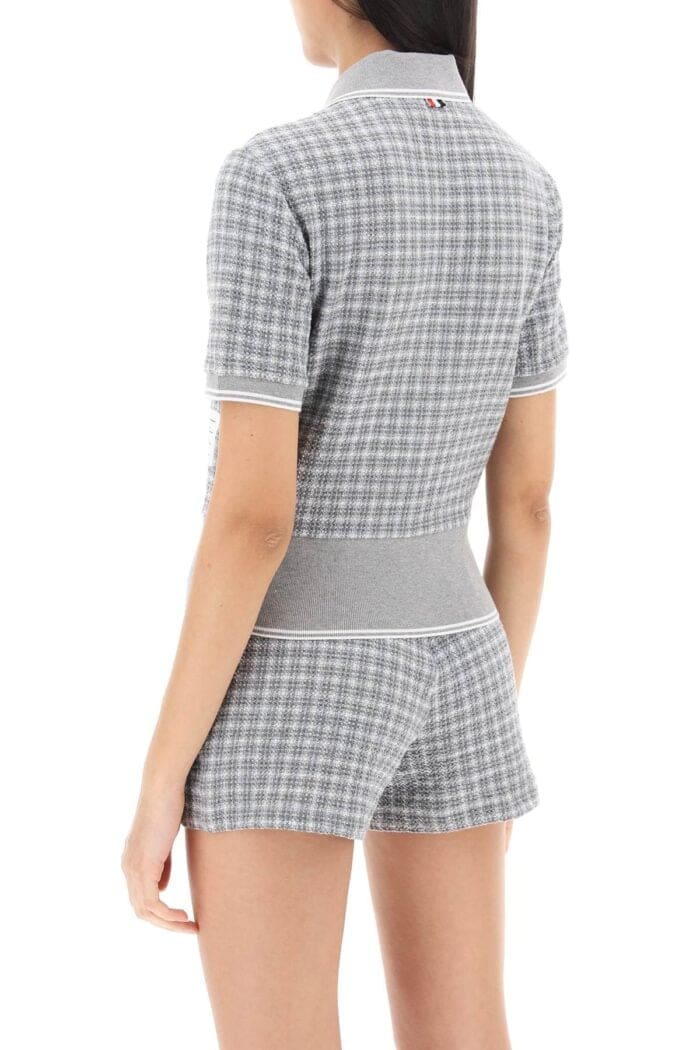 Thom Browne Check Tweed Polo Shirt