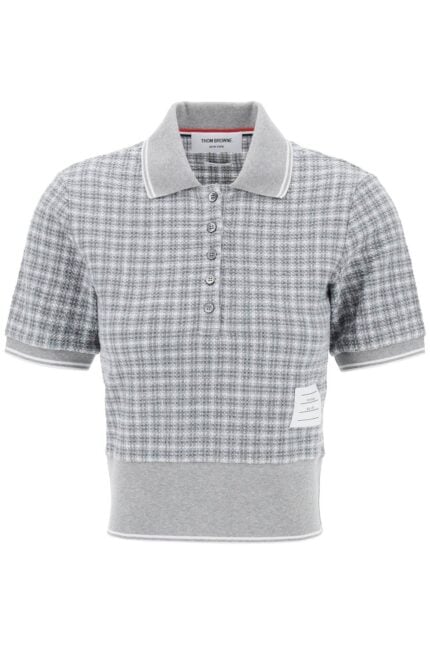 Thom Browne Check Tweed Polo Shirt