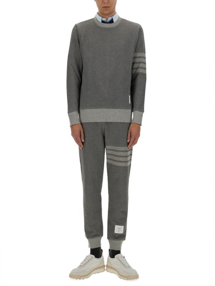 THOM BROWNE COTTON AND SILK PANTS