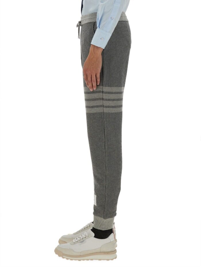 THOM BROWNE COTTON AND SILK PANTS