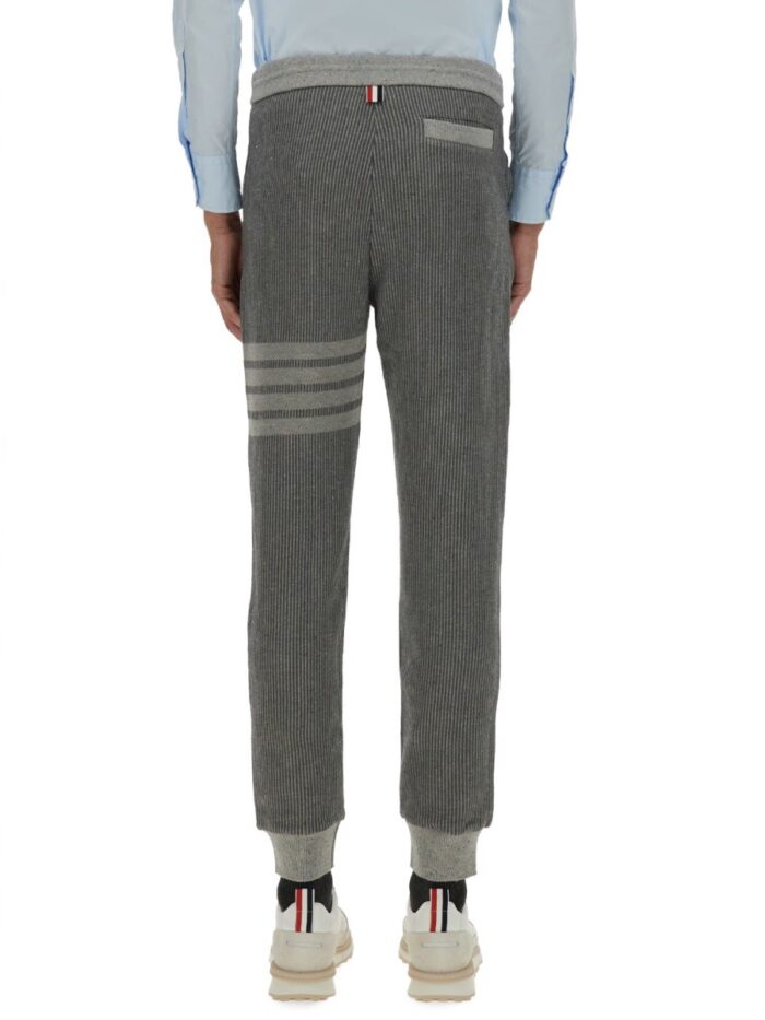 THOM BROWNE COTTON AND SILK PANTS