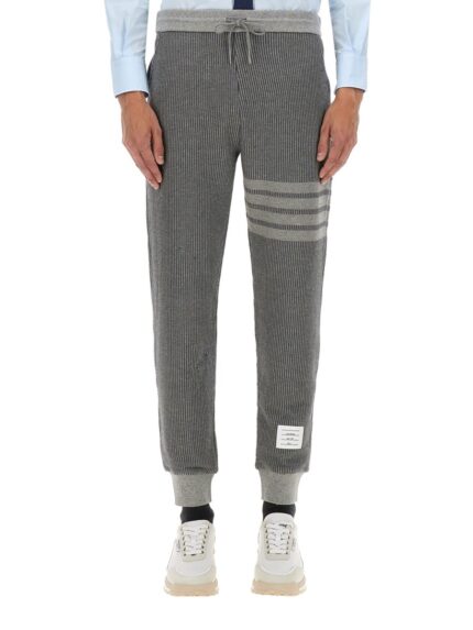 THOM BROWNE COTTON AND SILK PANTS