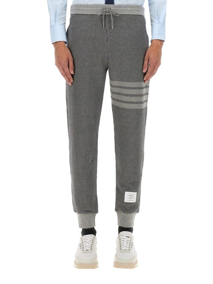 THOM BROWNE COTTON AND SILK PANTS