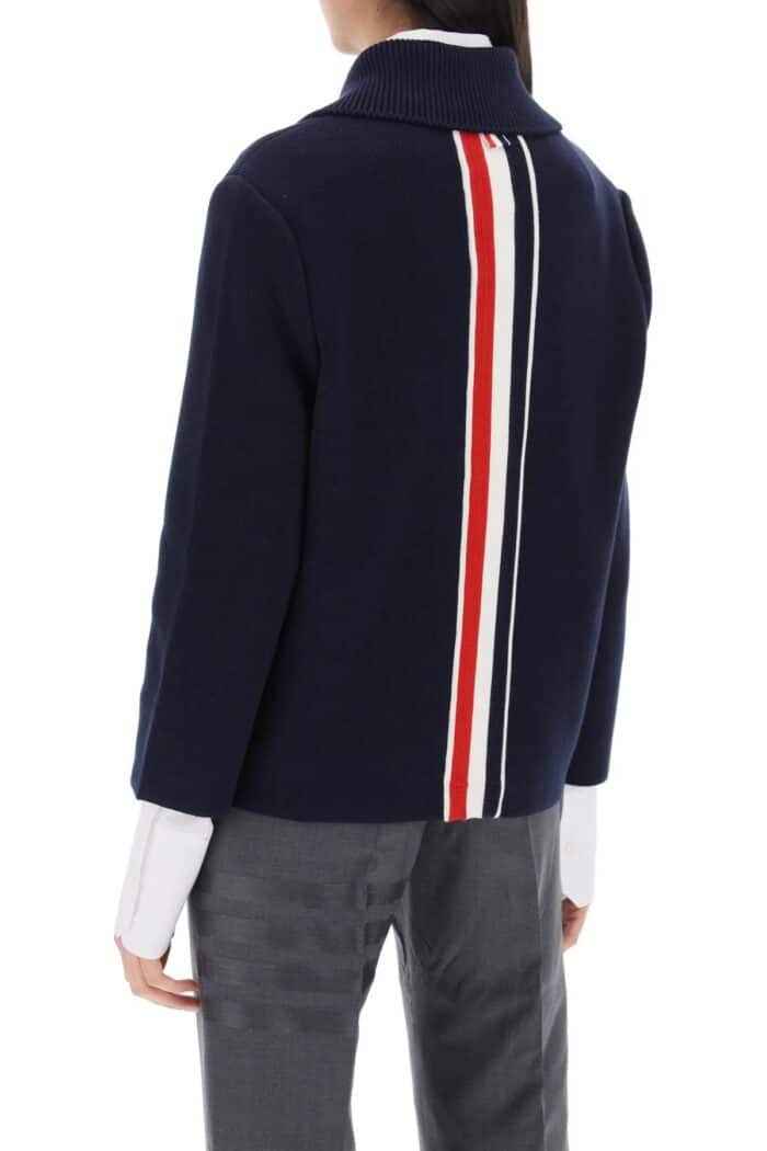 THOM BROWNE Cotton-cashmere Knit Jacket