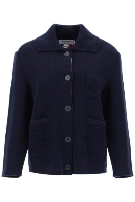 THOM BROWNE Cotton-cashmere Knit Jacket