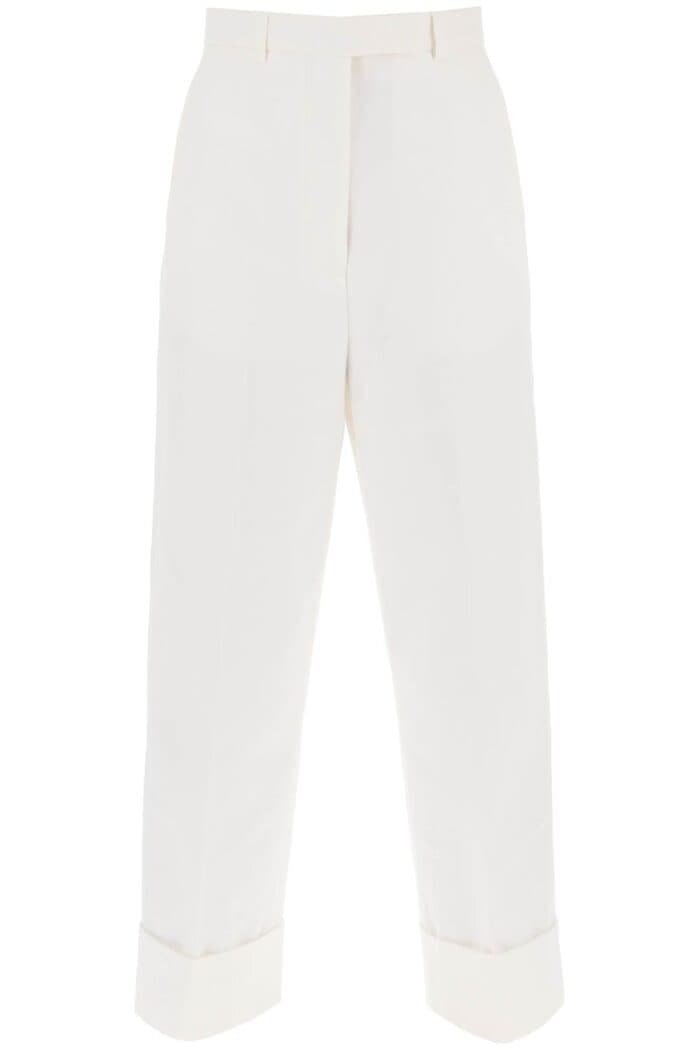 THOM BROWNE Cropped Wide Leg Jeans