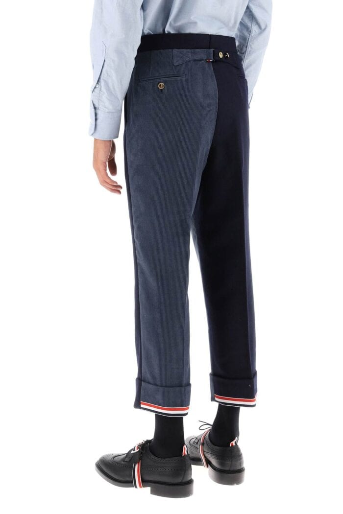 Thom Browne Cuffed Trousers In Funmix Shetland