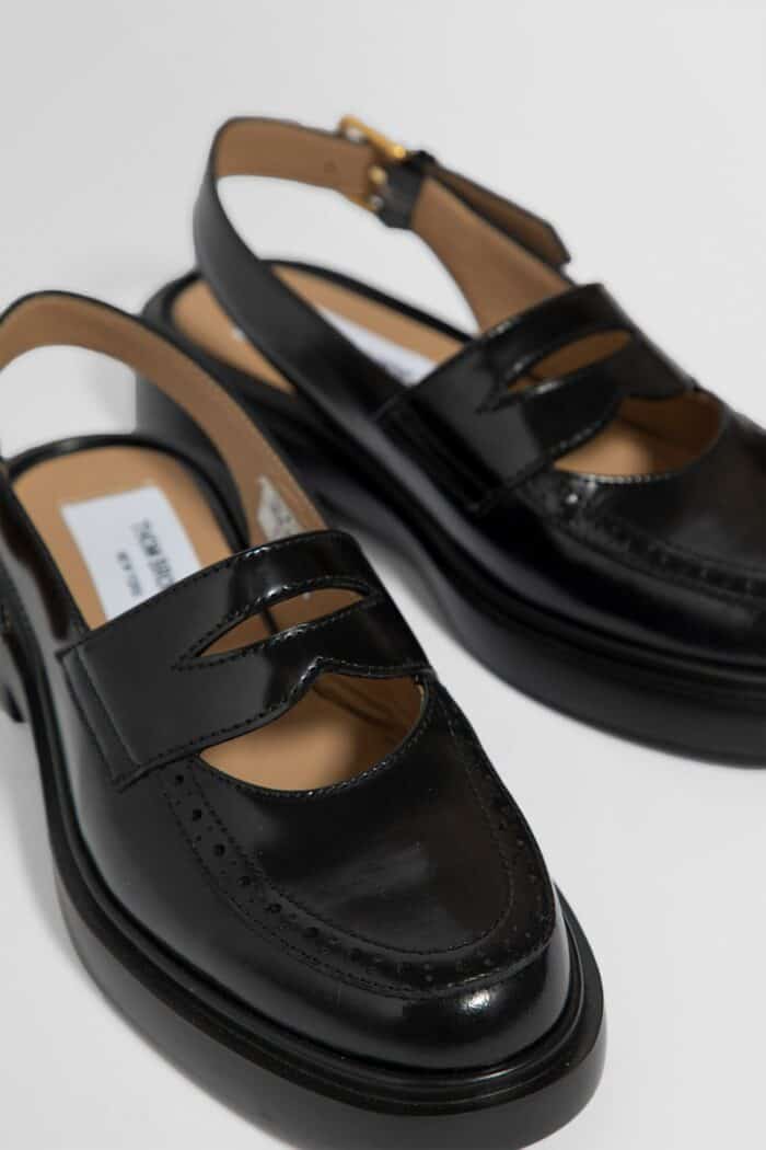 THOM BROWNE Cut-out Slingback Penny Loafers