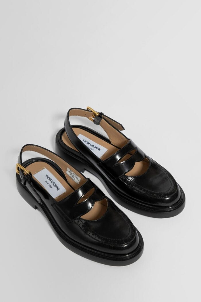 THOM BROWNE Cut-out Slingback Penny Loafers